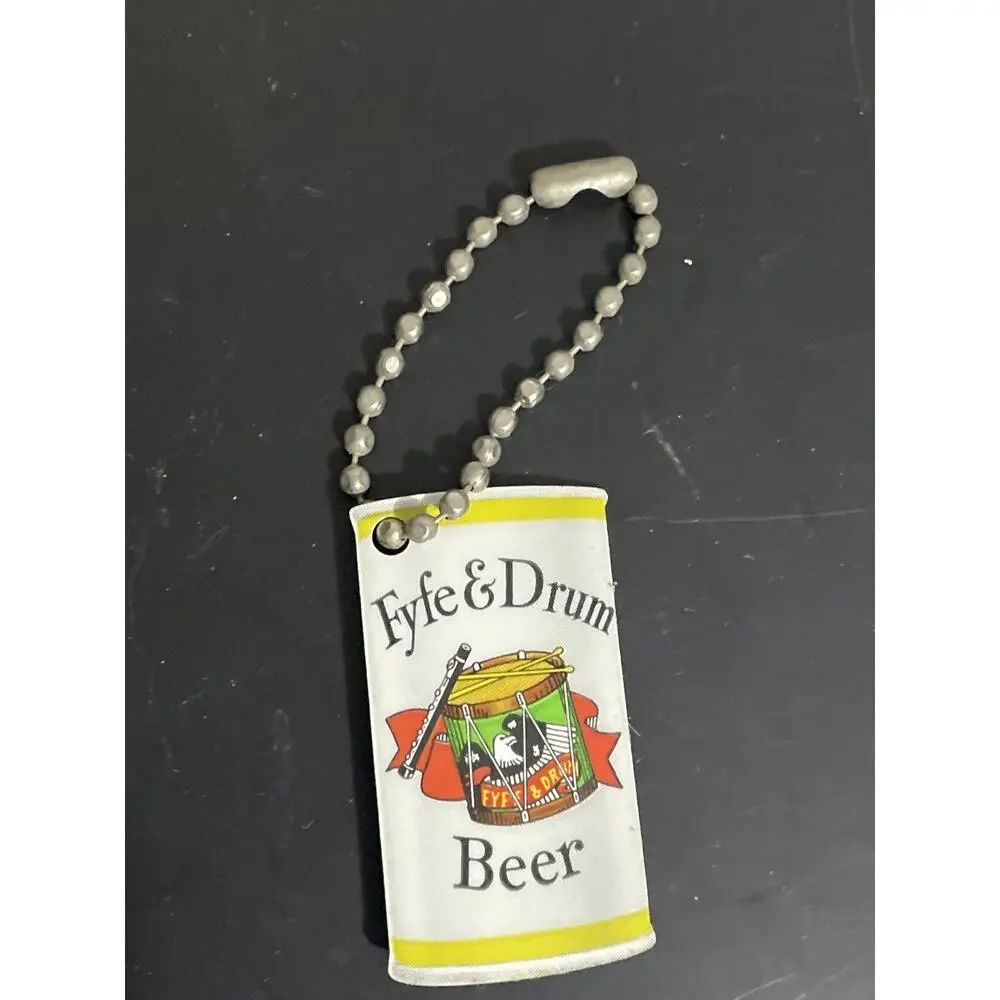 VTG RARE Fyfe & Drum Genesee Beer Retro Brewing Ad Promo Key Chain Advertising
